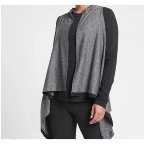 Athleta OM Yoga Wrap Women's One Size‎ Charcoal Gray Sleeveless Stretch Yoga - Picture 8 of 9